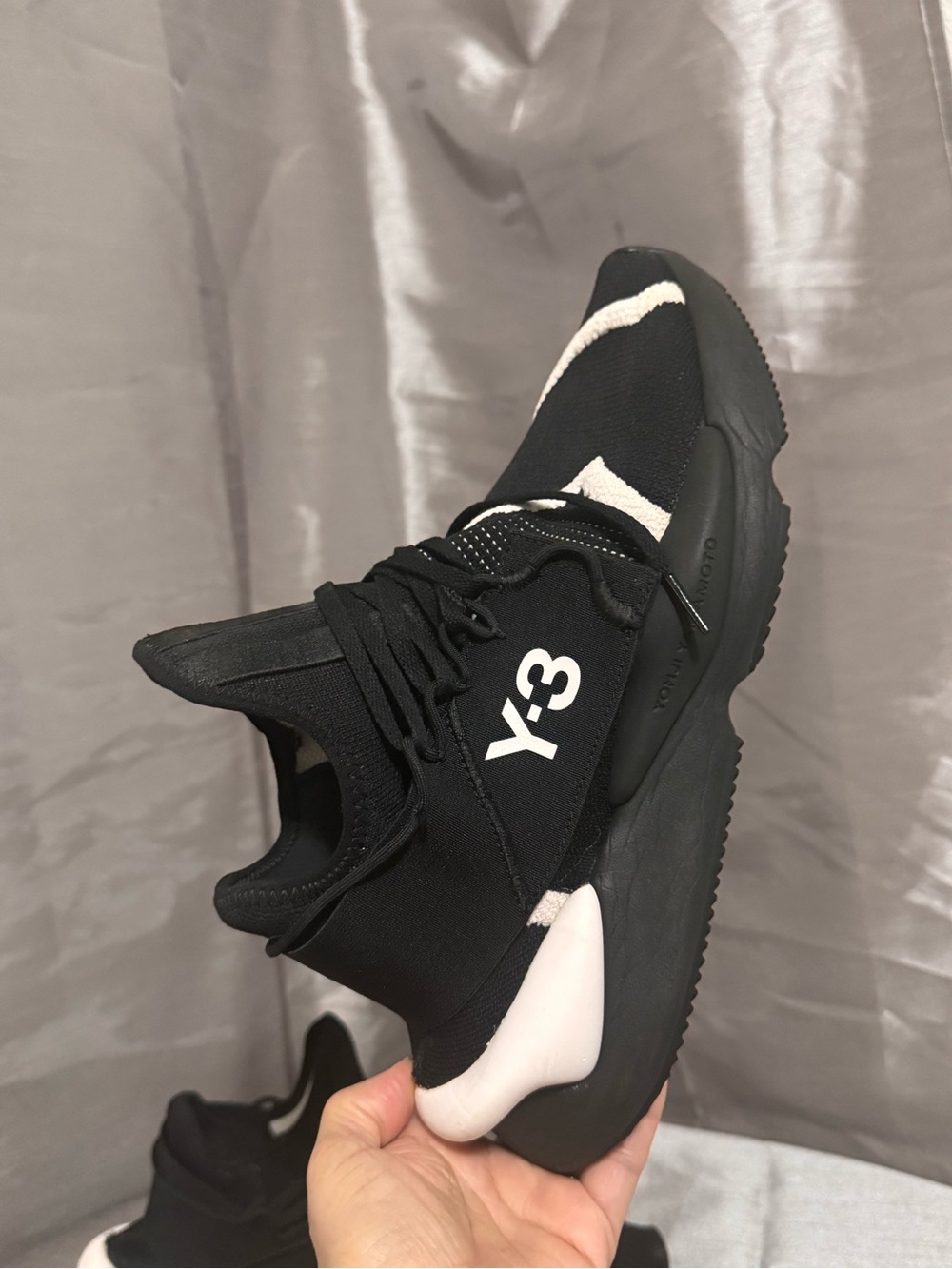 Y-3 Kaiwa Knit Black and White  Sneakers